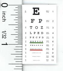 Details About Dollhouse Miniature Doctors Eye Exam Chart By Cindis Minis
