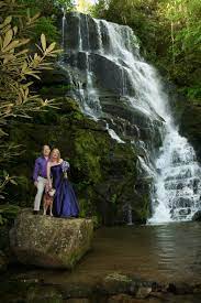 This Wedding Took Place Near Brevard Nc The Water Fall Is On Private Property I Am Able To Per Fall Wedding Venues Asheville Wedding Venue Waterfall Wedding