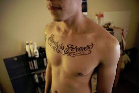 Designs that contain meaning are a great thing to consider when choosing your piece, as you know it will stay close. Chest Tattoo For Men Quotes Master Trick