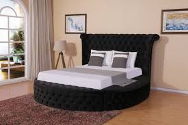 The round bed with an upholstered backrest can be extended by placing a curved ottoman at the bottom end of the bed. China Round Bed Box Bed Velvet Bed Living Room Furniture Storage Bed China Bed Bedroom Furniture