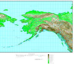 Rabbits, foxes, eagles, and other wildlife appear before you then fade into the landscape. Alaska Elevation Map