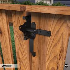 Ozco Ornamental Wood Ties Owt Standard Gate Latch With Handle Is The Finishing Touch For Your Outdoor Oasis The Owt S Gate Latch Wood Fence Gates Fence Gate