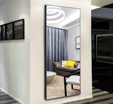 Beautme full length mirror, square long standing mirror bedroom floor mirror dressing door mirror (black, 106*35cm). H A 65 X24 Full Length Mirror Bedroom Floor Mirror Standing Or Hanging Black Amazon Ca Home