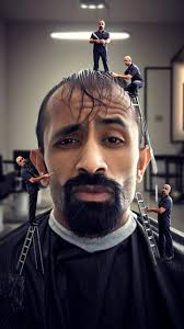 Bruh I can’t even with this 😂😂😂 #reels #ai #haircut #miniature