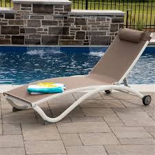 Toscana set of 4 wicker stackable brown plastic frame stationary chaise lounge chair(s) with woven seat. Vivere Glendale 4 Position Aluminum Lounger In Macchiato Glel Ma Rona