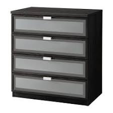 Les offres chiffonnier dans les catalogues ikea. Hopen Commode 4 Tiroirs Brun Noir Verre Givre Ikeapedia