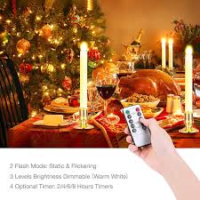 Amazon Com Christmas Window Candles Lights Yunlights 12 Pack Battery Operated Flameless Taper Ca Window Candles Christmas Window Candles Window Candle Lights