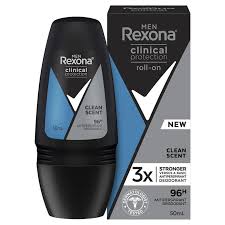 The formula is also sweat resistant so even at your most active you can hang on to that barrier between dangerous sunshine and your skin. Buy Rexona For Men Clinical Protection Roll On Clean Scent 50ml Online At Epharmacy