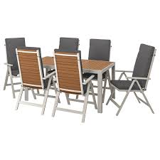 sjalland tafel 6 tuinstoelen buiten wooden outdoor furniture outdoor furniture sets ikea outdoor