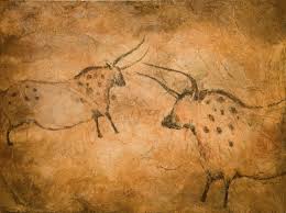 Cave Drawings France Cave Art Series Spotted Cows 8x10 Print Of Prehistoric Primitive Art Cave Paintings Cave Drawings