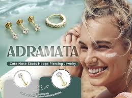Adramata Nasenpiercing Chirurgenstahl Nasenring Nasenstecker Hypoallergen  Helix Piercings Gewindeloses Einstecken Lippenpiercing Medusa Labret  Piercing Ring Conch Tragus Piercing Ohr Gold/Silber : Amazon.de: Fashion