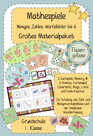 Mathespiele Zu Mengen Bis 6 Grosses Materialpaket Unterrichtsmaterial Im Fach Mathematik In 2020 Mathe Spiele Mathe Unterrichtsmaterial