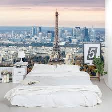 The eiffel tower and seine river at night in paris. Eiffel Tower Wall Mural