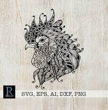 Download New Listing In Romandigitalart Etsy Shop Zentangle Rooster Svg Mandala Rooster Svg Rooster For Cricut Https Etsy Me 2cbfmep Diy Prints Mandala Vector Art