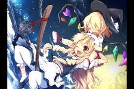 flandre on marisa how cute イラスト 東方 かわいい 可愛い