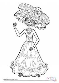Mexican holiday day of the dead. Day Of The Dead Colouring Pages