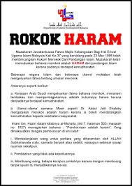 Merokok hukumnya haram, begitu juga memperdagangkannya. Ustaz Lariba Apakah Hukumnya Pendapatan Dari Jual Beli Facebook
