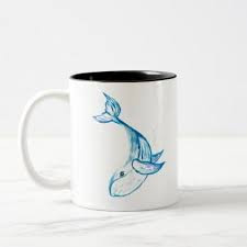 Cute Whale Watercolor Two Tone Coffee Mug Zazzle Com In 2020 Watercolor Whale Mug Drawing Cute Whales