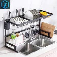 Dimensi bowl (mangkuk cuci) : Jual Rak Dapur Stainless Hitam Rak Wastafel Rak Piring Dapur Terbaru Juni 2021 Blibli