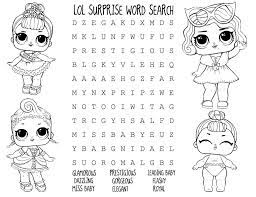 Lol Surprise Doll Activity Sheet Lol Dolls Doll Party Kids Printable Coloring Pages