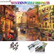Then, put the pieces of the puzzles together. Momemo Venice Scenery 2d Jigsaw Puzzles 1000 Pieces Wooden Puzzle Adults Landscape Puzzle Intellectual Development Toys 50 75cm Puzzles Aliexpress