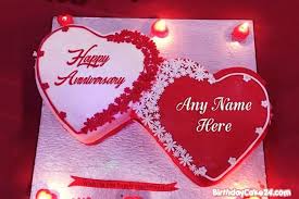 Creative romantic wedding anniversary cakes with name. Best Collection Of Happy Anniversary Cake With Name