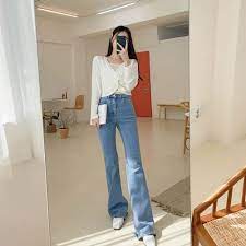 Romantic Musehigh Rise Bootcut Jeans Mixxmix Flair Jeans Outfit Bootcut Jeans Outfit Summer Crop Tee Outfit High Waist