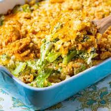 Cheesy chicken broccoli rice casserole is made in one skillet and the perfect comfort food! Southern Broccoli Casserole Spicy Southern Kitchen