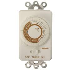 Woods 20 Amp 24 Hour In Wall Programmable Mechanical Timer White 59745wd The Home Depot