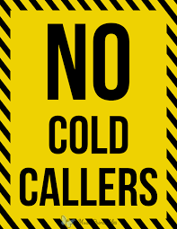 FREE Printable No Cold Callers Sign