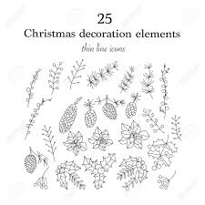 Set Of 25 Christmas Botanical Symbols Royalty Free Cliparts Vectors And Stock Illustration Image 84736631 Then on the other side draw to parallel lines going down. set of 25 christmas botanical symbols