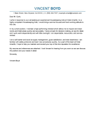 Leading Professional Housekeeping Aide Cover Letter Examples Resources Myperfectresume
