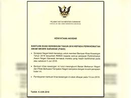 Seperti yang diumumkan melalui belanjawan 2021 berkaitan bantuan khas kewangan 2021. Buletin Tv3 On Twitter Kerajaan Negeri Bersetuju Memberi Bantuan Khas Kewangan Berjumlah Rm500 Kepada Penjawat Perkhidmatan Awam Negeri Sarawak Sempena Aidilfitri 2018 Pejabat Ketua Menteri Sarawak Dalam Satu Kenyataan Akhbar Berkata Pembayaran