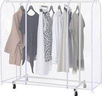 GZKDKZB Clothes Rail Cover with Heavy Duty Zippers ...