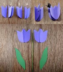 Hier Erkennne Sie Wie Kann Man Ganz Einfach Solche Wunderschone Tulpen Aus Papier Selber Machen Das Konnen Tulpen Basteln Papier Selber Machen Blumen Basteln
