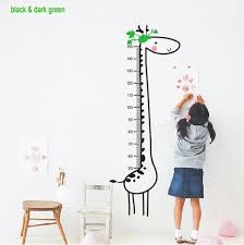 Wall Sticker Giraffe Growth Chart Child Bedroom Decoration Kids Height Measure Kids Bedroom Decor Wall Stickers Giraffe Giraffe Growth Chart