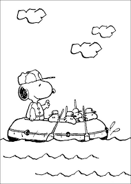 Ausmalbilder Snoopy Bild Snoopy Auf Einem Boot