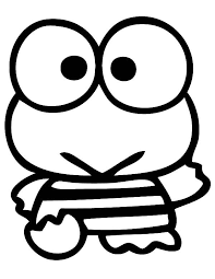 Download or print this amazing coloring page: Keroppi Waving Hand Coloring Pages Kids Play Color Hello Kitty Colouring Pages Coloring Pages Coloring Books