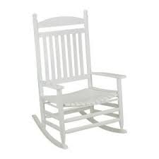 Unbranded Bradley White Slat Jumbo Wood Outdoor Patio Rocking Chair 1200sw Rta The Home Depot Patio Rocking Chairs Wood Rocking Chair Outdoor Rocking Chairs
