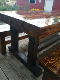 For a stunning centerpiece in your kitchen or dining area, mcclure's butcher block tables and dining sets are sure to bring beauty and character to your space. Butcherblock Farmhouse Table And Benches Ana White