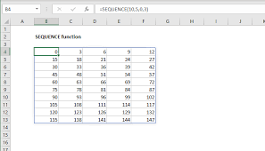 How To Use The Excel Sequence Function Exceljet