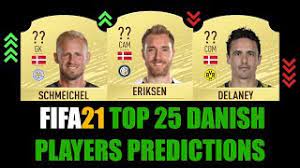 Christian eriksen is a danish professional football player who best plays at the center attacking midfielder position for the. Fifa 21 Top 25 Danish Players Rating Prediction W Eriksen Schmeichel Delaney Wass Hojbjerg Youtube