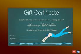 Gift certificates were introduced first in 1994, in an american state, florida. Dive In Swimming Club Gift Certificate Template Gct