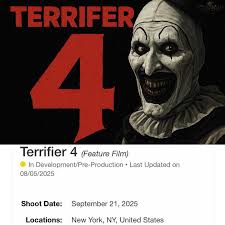 Terrifier 4 is supposed to start filming