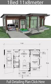 Learn how to take your small bedroom to the next level with design, decor, and layout inspiration. Home Design Plan 11x8m With One Bedroom Home Design With Plansearch Home Design Plan House Plans One Bedroom House Plans