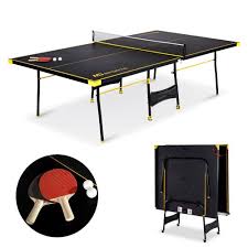 Foldable Tennis Table Ping Pong Tournament Size Free Paddles Balls Net Posts Table Tennis Paddle Ball Ping Pong