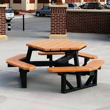 Recycled Plastic Hex Table Pb 6hexced Picnic Table Plastic Picnic Tables Outdoor Picnic Tables