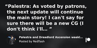 Palestra and Dreadlord Ascension weekly update | Patreon
