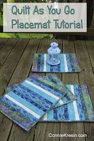 Batik Qayg Placemats Tutorial Freemotion By The River Beginner Sewing Projects Easy Quilt As You Go Sewing Projects For Beginners