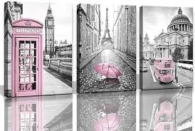 Amazon Com Paris Eiffel Tower Decor For Bedroom For Girls Pink Paris Theme Room Decor Wall Art C Eiffel Tower Decorations Theme Room Decor Paris Decor Bedroom